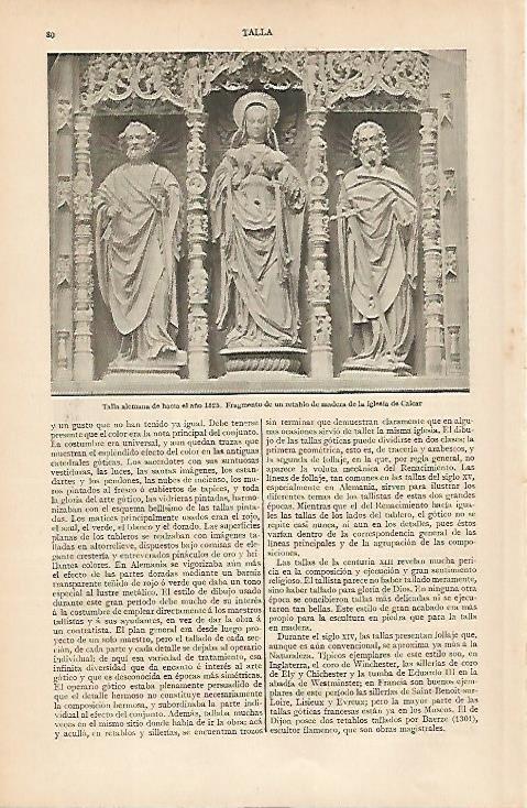 LAMINA ESPASA 6392: Talla alemana de la iglesia de Calcar