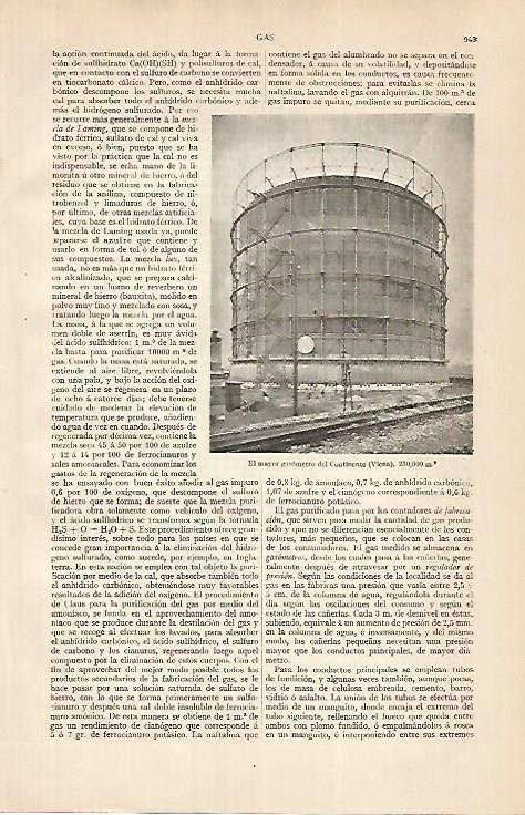 LAMINA ESPASA 24893: Gasometro en Viena
