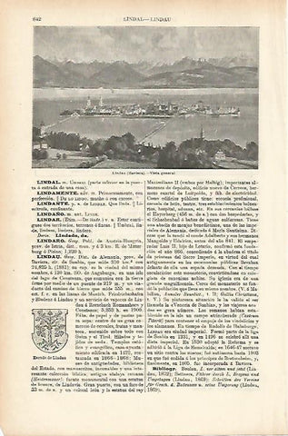 LAMINA ESPASA 25711: Vista de Lindau Alemania