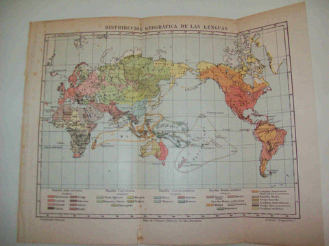 LAMINA ESPASA 25719: Mapa mundial de las lenguas