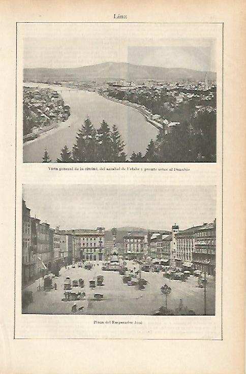 LAMINA ESPASA 25731: Plaza del Emperador Jose en Linz Austria