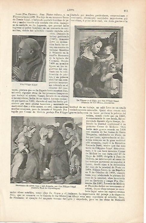 LAMINA ESPASA 25739: Obras de Lippi