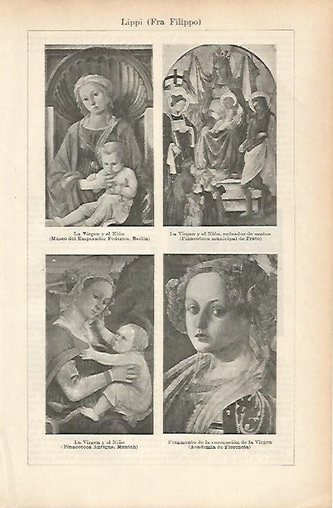LAMINA ESPASA 25740: Obras de Fra Filippo Lippi