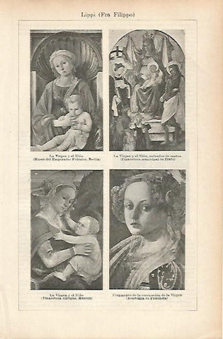 LAMINA ESPASA 25740: Obras de Fra Filippo Lippi