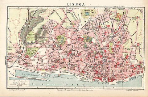 LAMINA ESPASA 25753: Plano de Lisboa