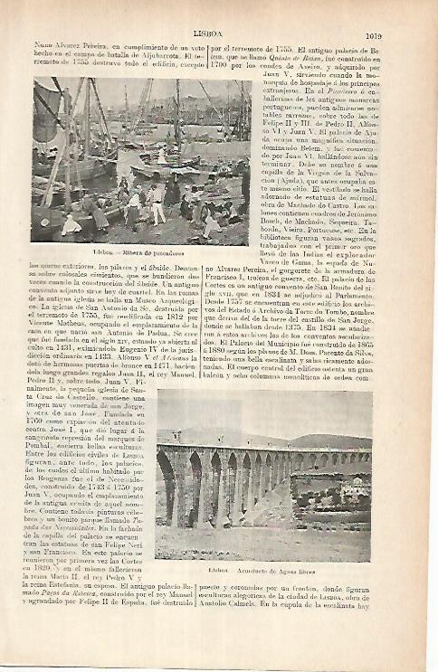 LAMINA ESPASA 25755: Ribera de pescadores en Lisboa