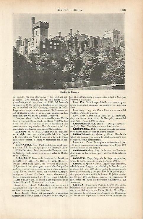 LAMINA ESPASA 25767: Castillo de Lismore