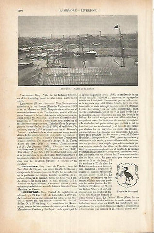 LAMINA ESPASA 25777: Muelle de la madera en Liverpool