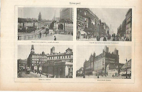 LAMINA ESPASA 25780: Vistas de Liverpool
