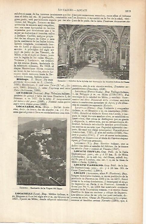 LAMINA ESPASA 25795: Santuario de la Virgen del Sasso en Locarno Suiza