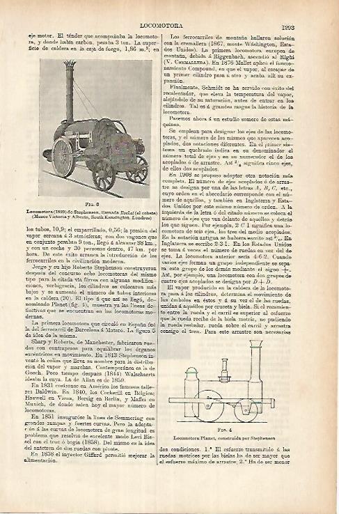 LAMINA ESPASA 25797: Locomotora de Stephenson