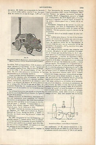 LAMINA ESPASA 25797: Locomotora de Stephenson