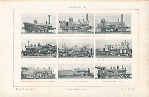 LAMINA ESPASA 25799: Tipos de locomotoras