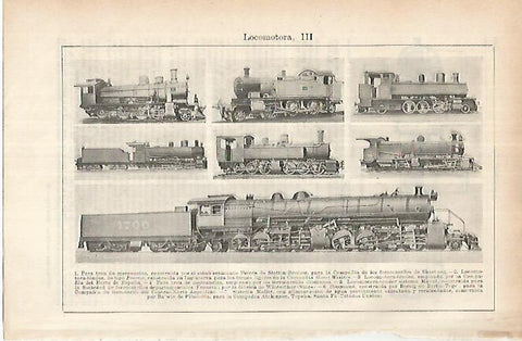 LAMINA ESPASA 25800: Locomotoras