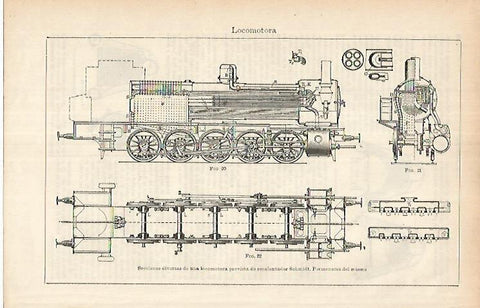 LAMINA ESPASA 25803: Seccion de locomotora con reclaentador Schmidt
