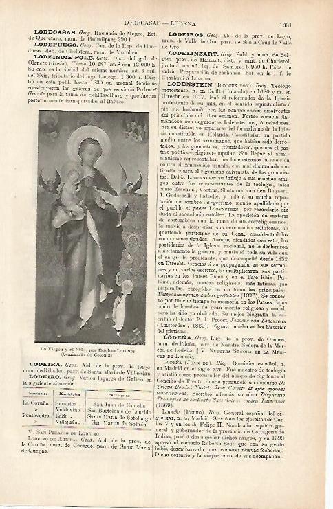 LAMINA ESPASA 25826: La Virgen y el Niño por E. Lochner