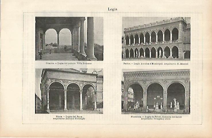 LAMINA ESPASA 25829: Logias de Genova Padua Siena y Florencia