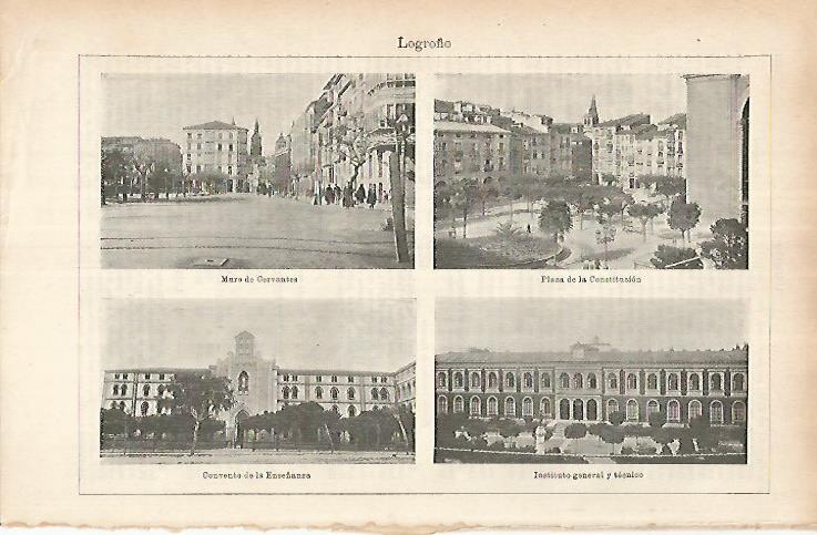 LAMINA ESPASA 25831: Vistas de Logroño