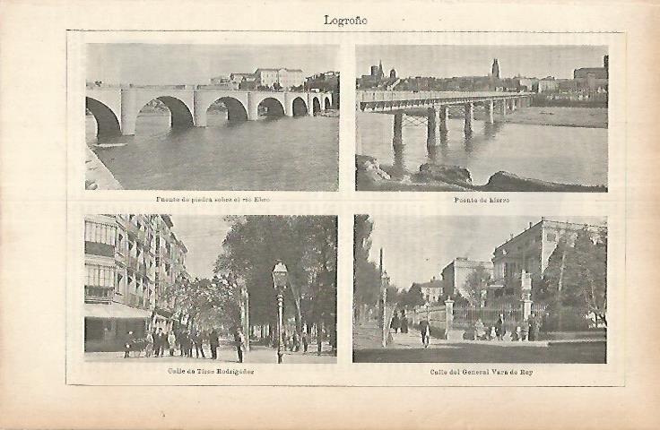 LAMINA ESPASA 25832: Puentes y calles de Logroño