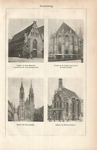 LAMINA ESPASA 25858: Iglesias de Nuremberg