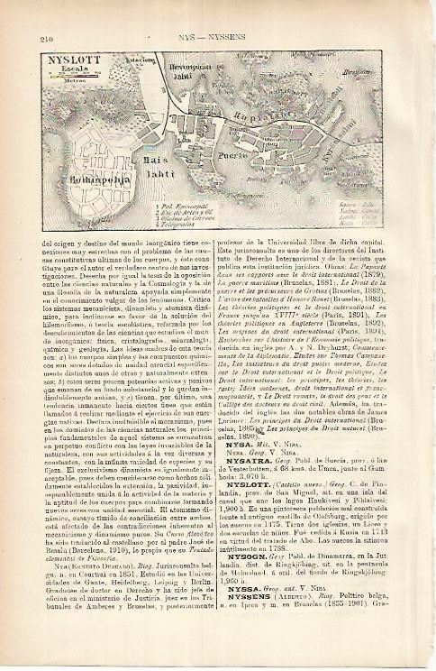 LAMINA ESPASA 25871: Plano de Nyslott Finlandia
