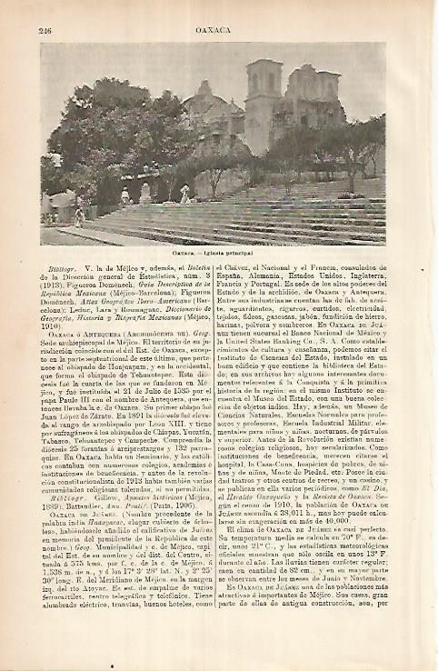 LAMINA ESPASA 25877: Iglesia de Oaxaca