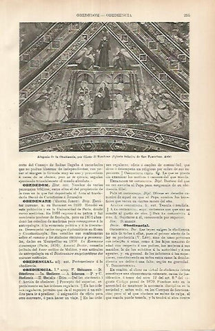 LAMINA ESPASA 25880: Alegoria de la Obediencia en Asis