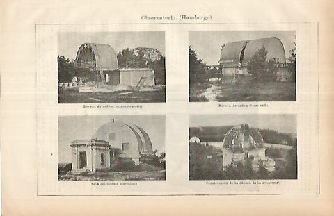 LAMINA ESPASA 25903: Detalles del Observatorio de Hamburgo