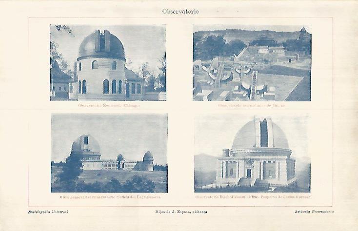 LAMINA ESPASA 25910: observatorio Kenwood de Jaipur Yerkes y Bischoffsheim