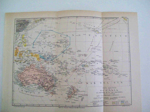 LAMINA ESPASA 25927: Mapa politico de Oceania