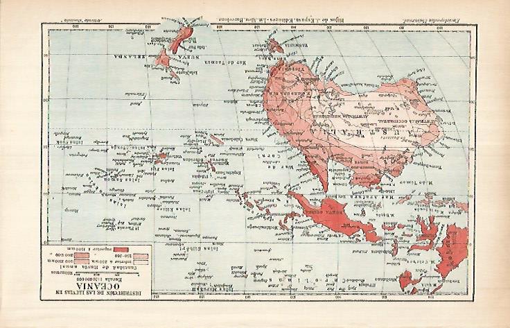 LAMINA ESPASA 25930: Mapa de lluvias en Oceania