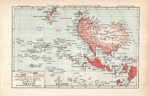LAMINA ESPASA 25930: Mapa de lluvias en Oceania