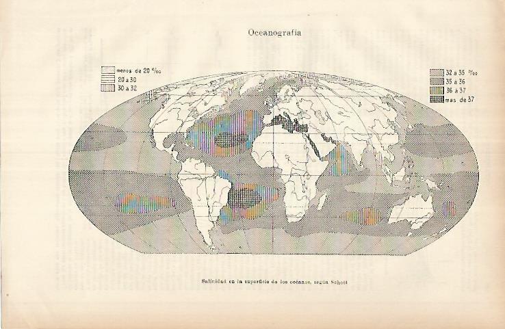 LAMINA ESPASA 25952: Salinidad de los oceanos