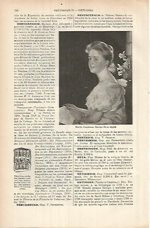 LAMINA ESPASA 25975: Retrato de la esposa de E. Oesterman