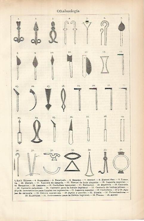 LAMINA ESPASA 25982: Utensilios de oftalmologia