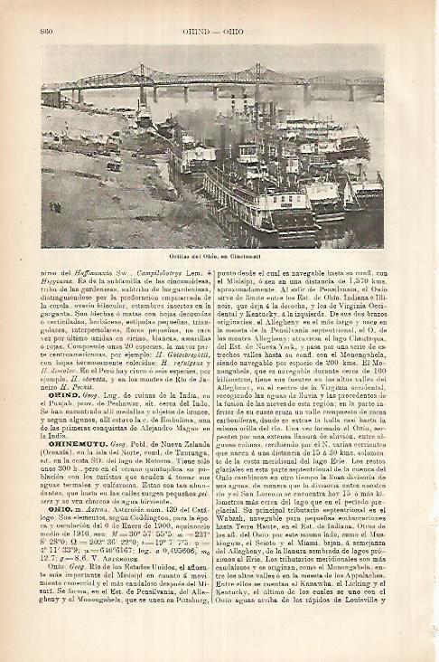 LAMINA ESPASA 25987: Orillas del Ohio en Cincinatti