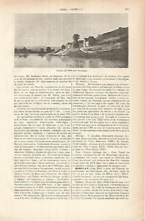 LAMINA ESPASA 25992: Orillas del Oise por Danbigny
