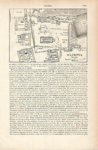 LAMINA ESPASA 26012: Plano de Olimpia Grecia