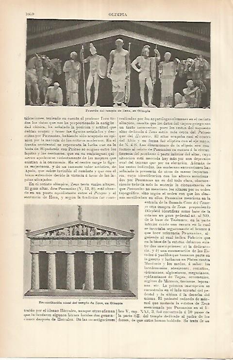 LAMINA ESPASA 26013: Fronton del templo de Zeus de Olimpia