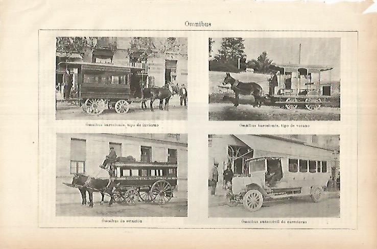 LAMINA ESPASA 26047:  Tipos de omnibus de Barcelona