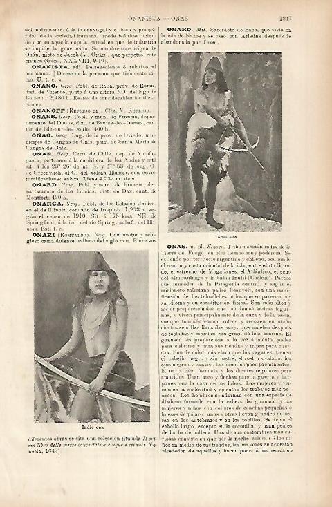 LAMINA ESPASA 26051: Indios ona