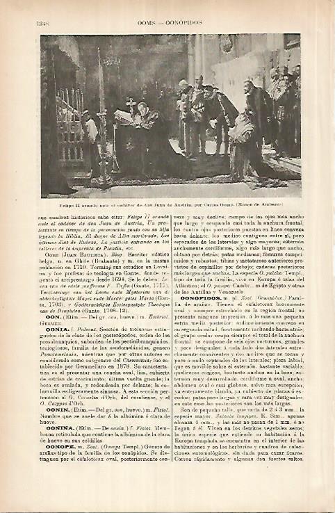 LAMINA ESPASA 26064: Felipe Ii orando por Carlos Ooms