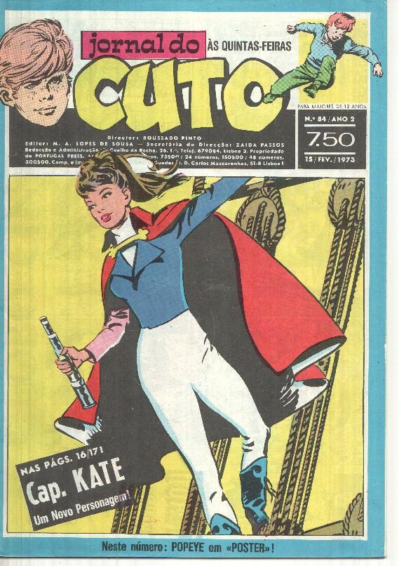 Jornal do Cuto numero 084: Cap. Kate-Flierman-Cisco Kid-Rip Kirby-Cuto-Torre de D.Ramires-Tarzan