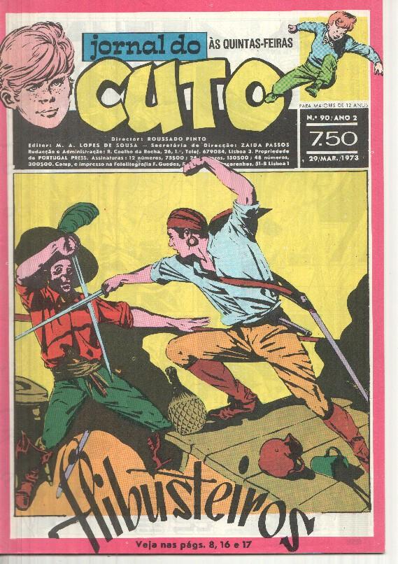 Jornal do Cuto numero 090: Flash Gordon, Cuto, Falcao Negro, Pistol Jim, Kangaroo Kid, Freixas os dragoes do tibete