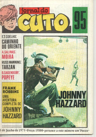 Jornal do Cuto numero 095: Johnny Hazzard (aventura larga completa), O Gaviao dos mares, Falcao negro, Cuto,  Principe Valiente, Tarzan 