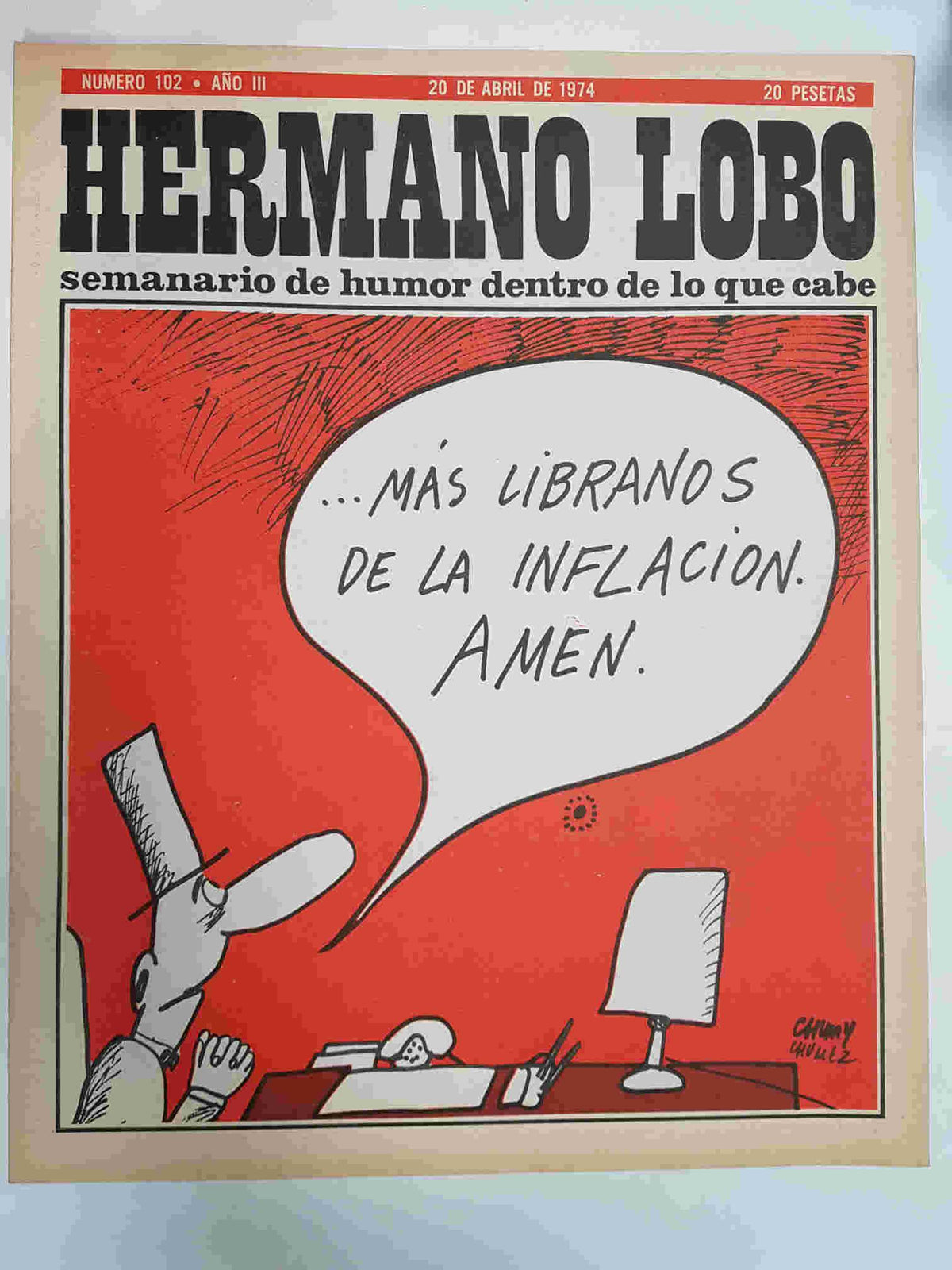 Hermano Lobo numero  102: portada de Chummy Chumez