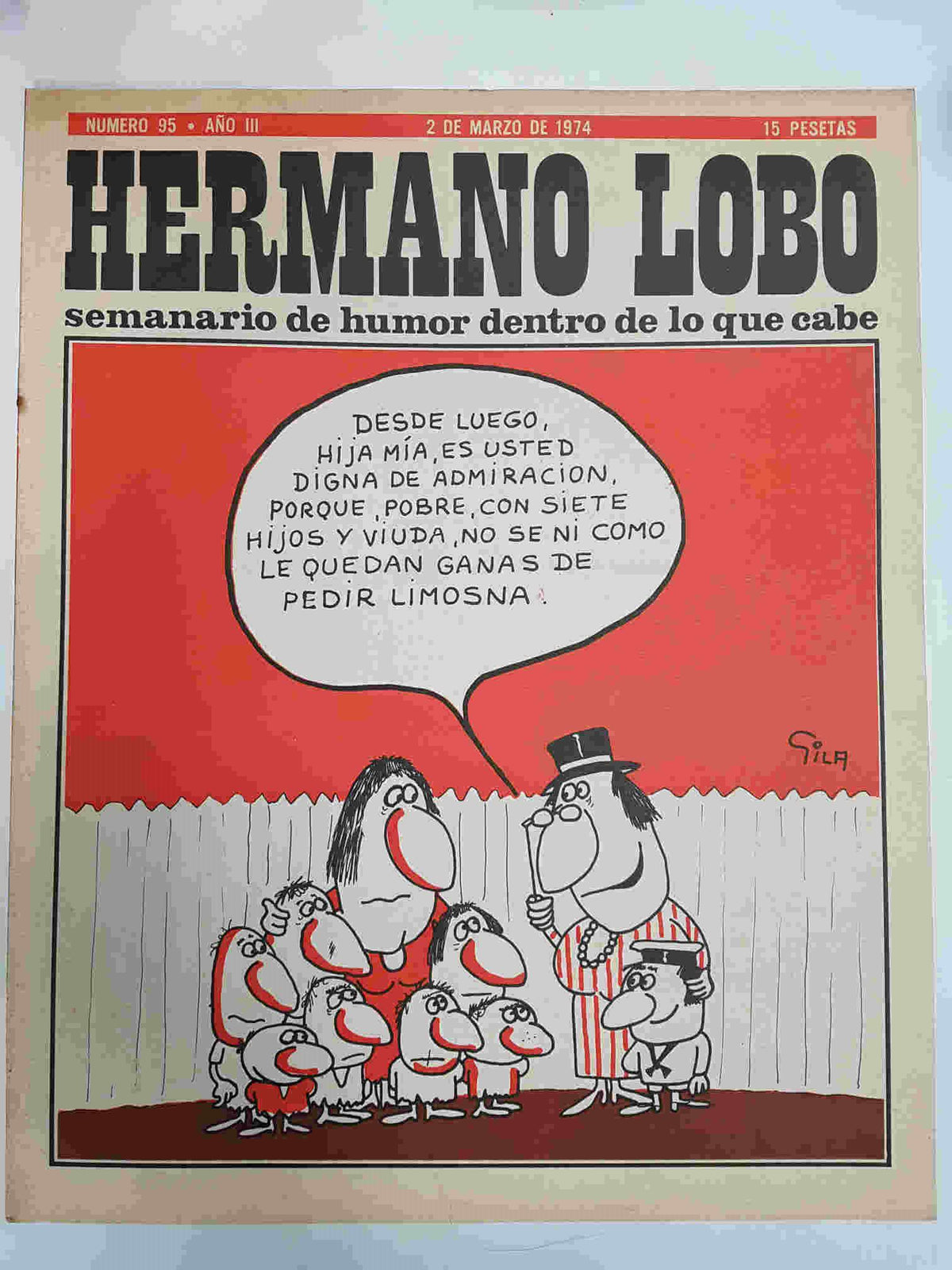 Hermano Lobo numero  095: portada de Gila
