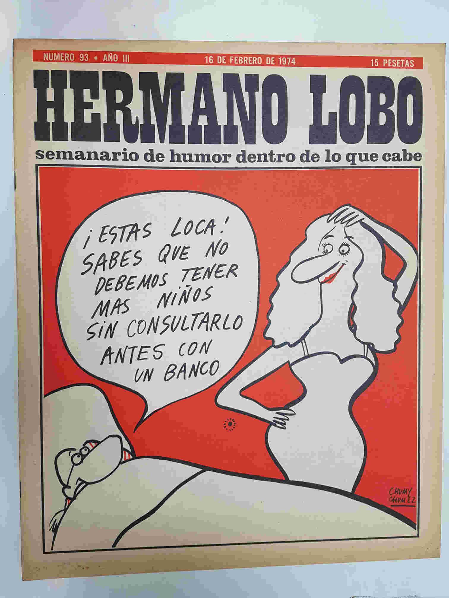 Hermano Lobo numero  093: portada de Chummy Chummez 