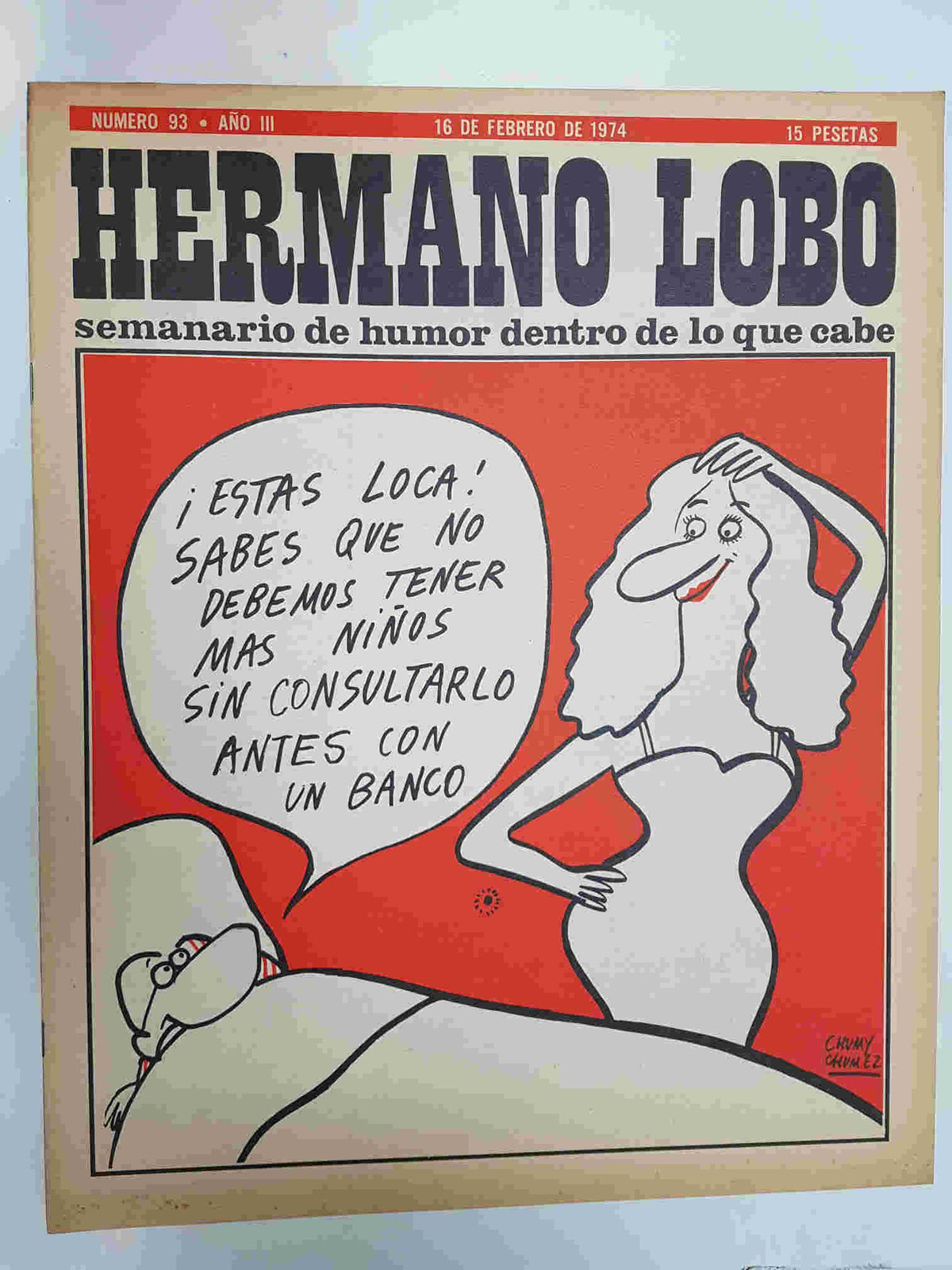 Hermano Lobo numero  093: portada de Chummy Chummez 