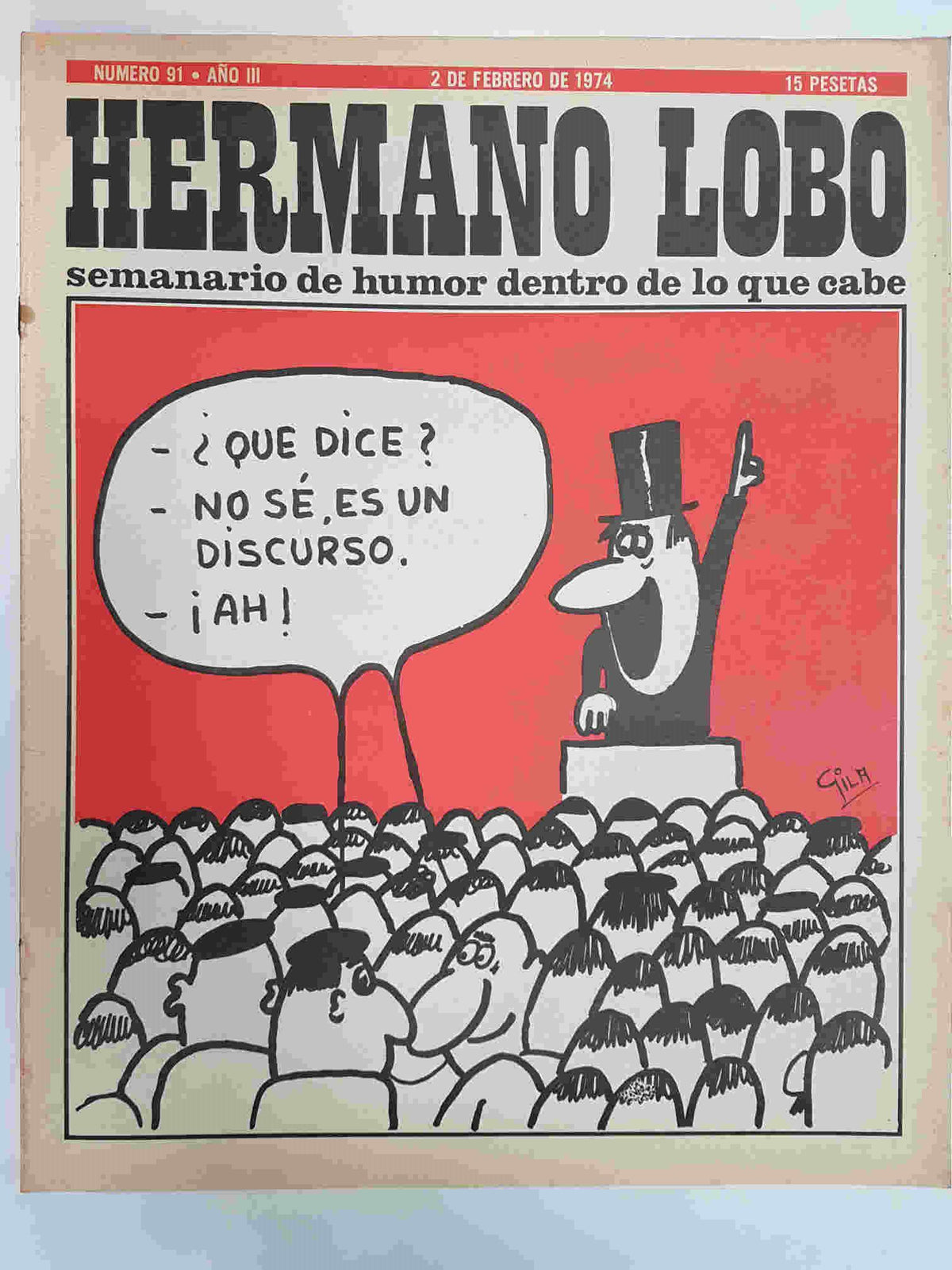 Hermano Lobo numero  091: portada de Gila